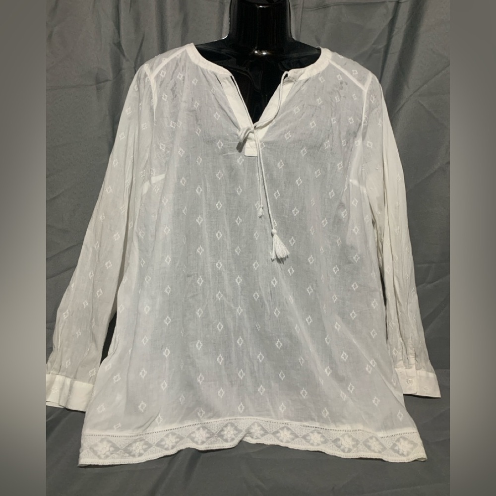 Old Navy XL Off White Tunic Cover Up Oversized Women’s Top Shirt, Preloved